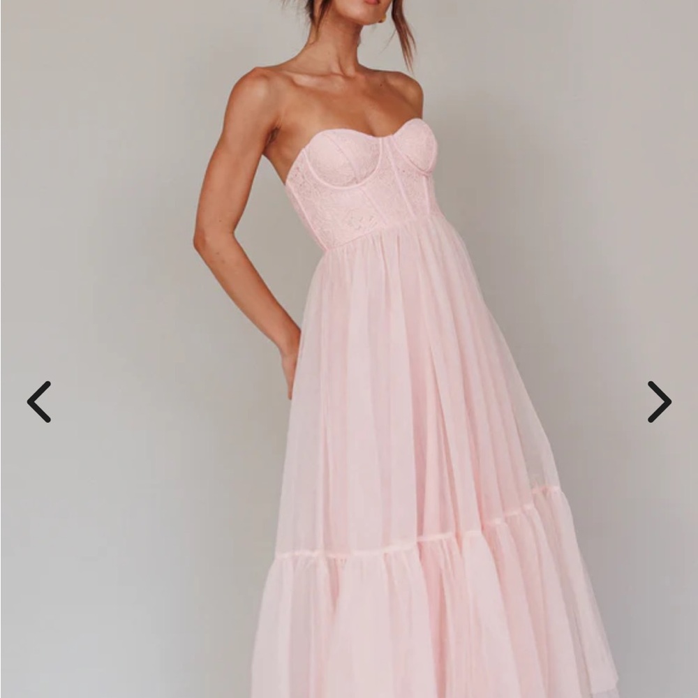 Selfie Leslie Blush Strapless Dress